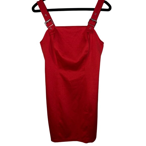 No Boundaries Misses/ Juniors Red Dress Buckle Straps Large 11-13 - Picture 1 of 3